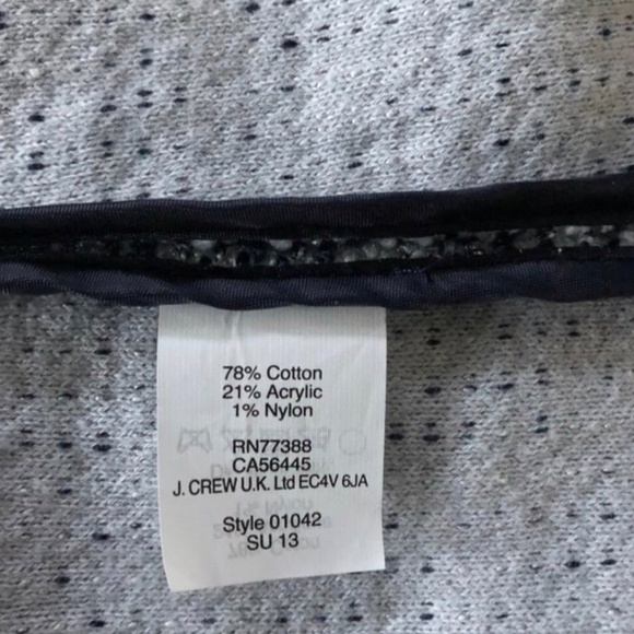 J. Crew zip cardigan jacket cotton navy - Picture 6 of 6